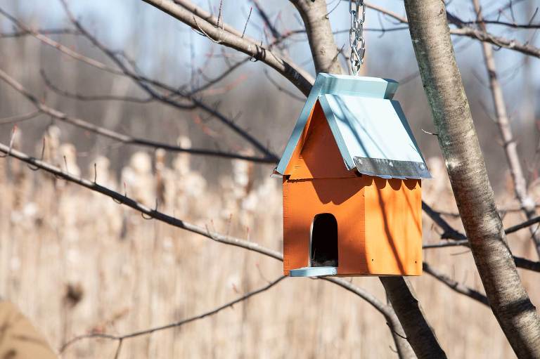 image of a handmade birdhouse