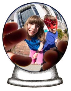 image of kids in a snow globe